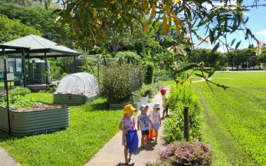 toddlers exploring outdoor spaces